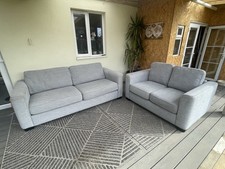DFS 2-Seater and 3-Seater Sofa In Light Grey Colour Great Condition