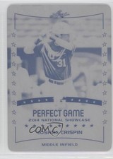 2014 Leaf Perfect Game Showcase Printing Plate Black 1/1 Joshua Crispin #162 2b2