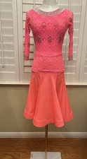 Junior Latin Ballroom Performance Show Dress Costume Size 11-14 Years Old