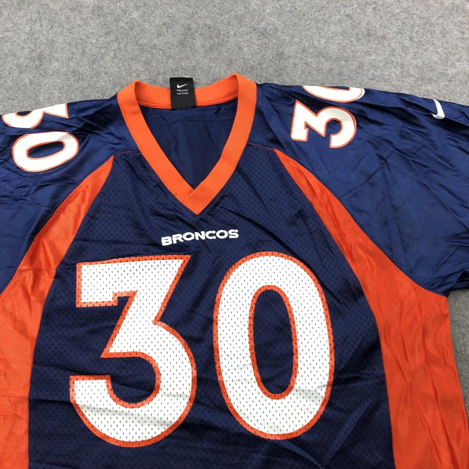 Camiseta De Colección Denver Broncos Para Hombres Grande NFL Fútbol Nike Terrell Davis 30 Años 90 Foto 4 de 4