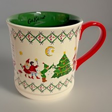 Cath Kidston London Nostalgic CHRISTMAS ELVES 9 oz Holiday Mug NEW 