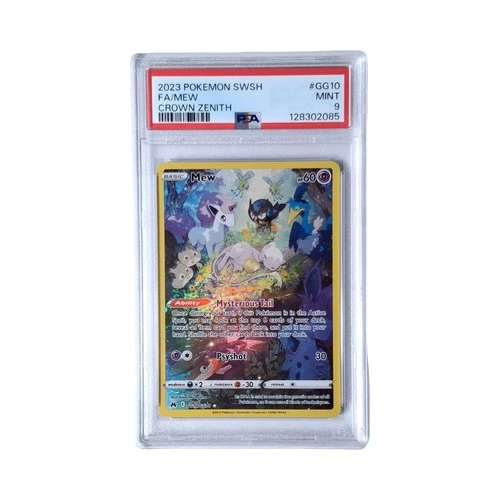 Mew GG10 Crown Zenith PSA 9 Mint Pokemon Card Full Art Secret Rare