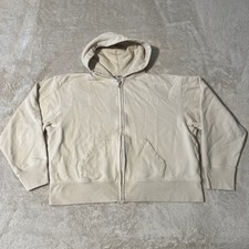 Uniqlo Cream Long-sleeve Zip-Up Hoodie Beige Women  s Size XL