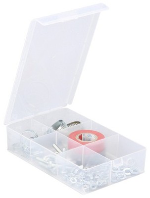 Allit Sortimentskasten EuroPlus Basic 12,1x20,7x4,4 cm transparent Aufbewahrung