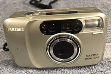 Samsung Maxima Zoom 70GL 35mm Point  Shoot Film Camera Silver Auto Focus Flash