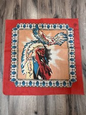 Vintage 1963 Springs Industries Native American Bandana 22"x22"