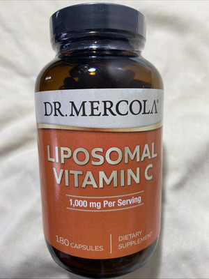Dr. Mercola Liposomal Vitamin C, 1,000 mg per Serving, 180 Count Exp 06/25+