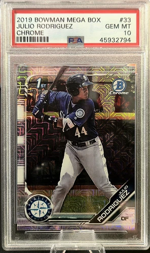 2019 Bowman Chrome Mega Box #33 Julio Rodriguez Mariners RC Rookie PSA 10
