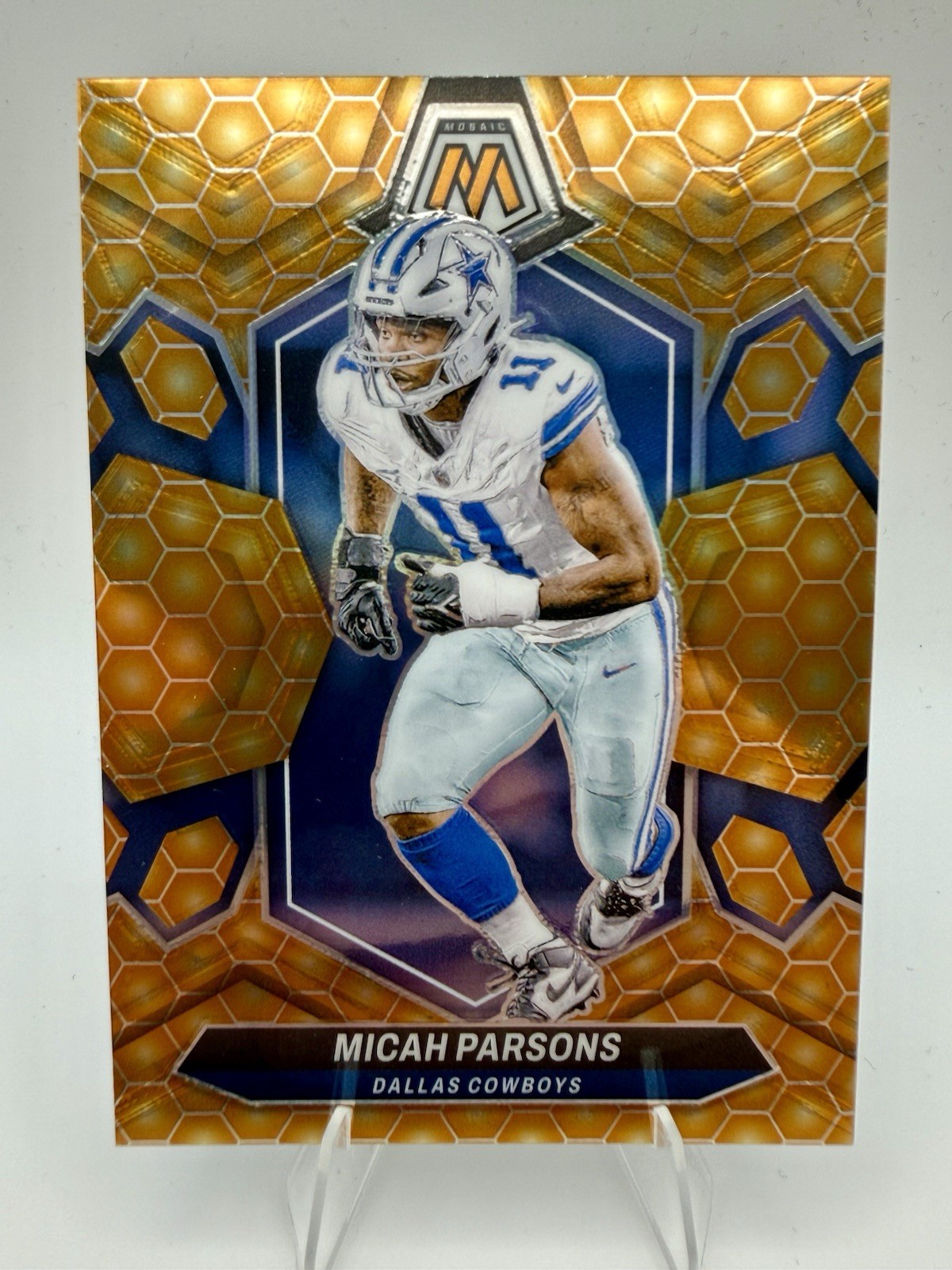 Micah Parsons Honeycomb 2024 Panini Mosaic Prizm SSP #62 Case Hit Dallas