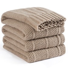 Knit Throw Blanket for Couch 50" X 60", Soft Cozy Stripe Pattern Cable Knitte...