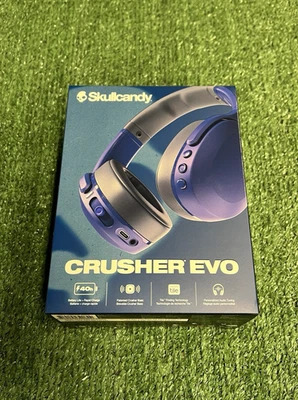 Skullcandy Crusher Evo Blue Wireless Bluetooth Folding Headphones - New & Sealed