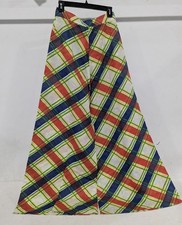 Vintage Clancy JRS. California Size 11 Wide Leg Bright Plaid Pants 70 s Rare