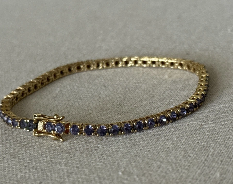 Pulsera Tenis Vintage Joan Rivers Cristal Lavanda Hada Princesa Coqueta 7.5 Foto 2 de 4