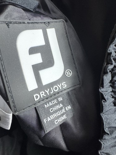 Footjoy DryJoys Windbreaker Pants Mens XL Black Golf Snap Side Zip Water Resist - Picture 4 of 9