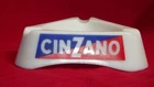 Vintage CinZano Blanc Dry Vermouth Three Sided White Milk Glass Triangle Ashtray