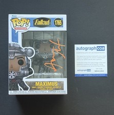 Aaron Moten signed Maximus Fallout Funko pop #1765 coa ACOA