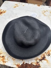 Black Saress Sun Summer Sun Hat Black 57cm With Ribbon