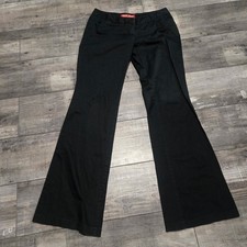 Guess Jeans Authentic Black Flare Trousers Wide Leg Stretch Pants Size 27