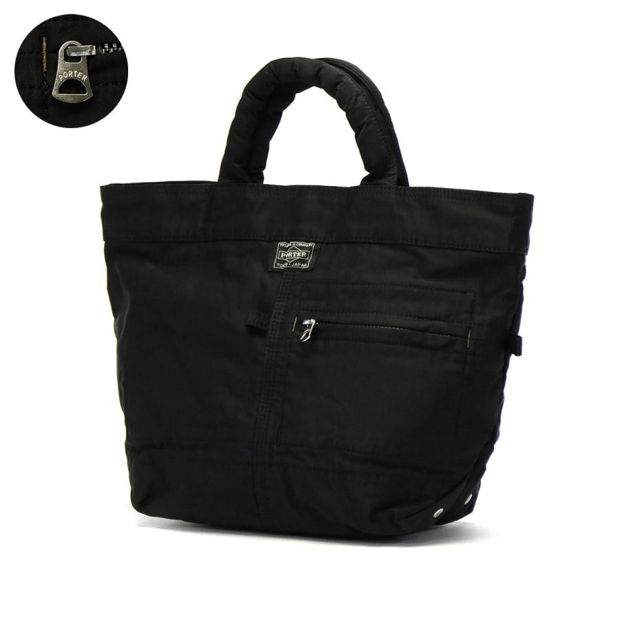 PORTER MILE Mini Tote Bag 754-15115 Black Nylon Cotton Made in