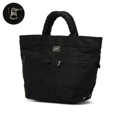 PORTER MILE Mini Tote Bag 754-15115 Black Nylon Cotton Made in