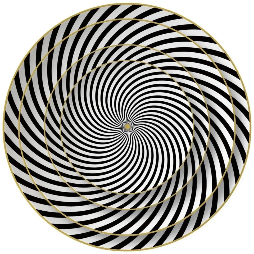 Luxuriöses Black Stripe Bone China Geschirrset