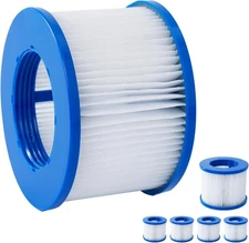 H&ZT Hot Tub Spa Filter,Inflatable Hot Tub Swimming Pool Pump Filter 6 Pack