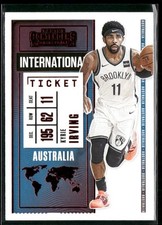 Kyrie Irving 2020-21 Panini Contenders International Ticket Red #3 Brooklyn Nets