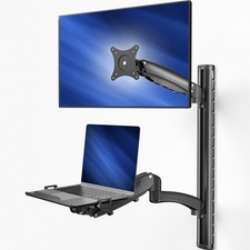 VIVO Sit Stand Monitor Ajustable Computadora Portátil Estación de Trabajo, Se Adapta a Pantallas de 27"