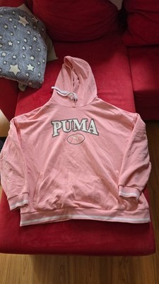 Puma sweatshirt pullover hoodie pink motif women's size 42 / XL