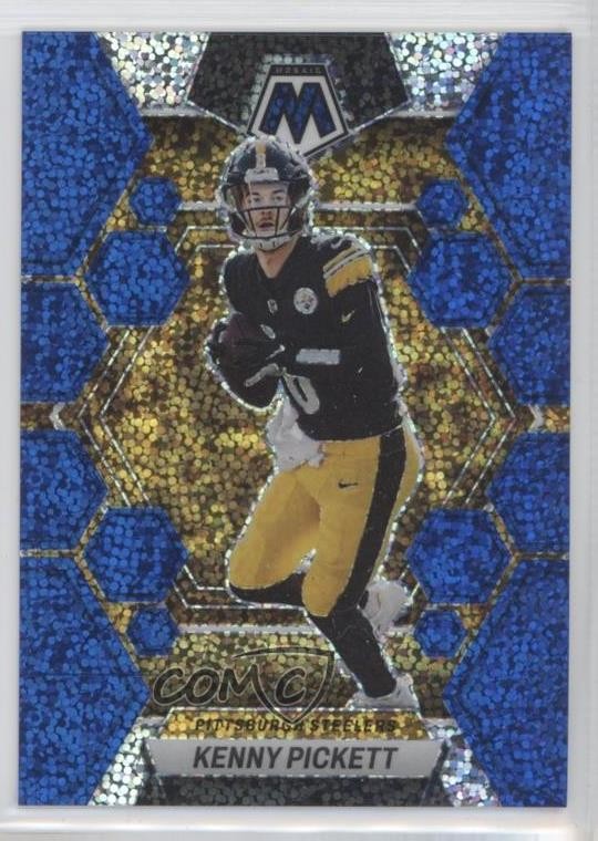 2023 Panini Mosaic Blue Sparkle Prizm 20/96 Kenny Pickett #201 pl8