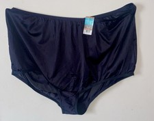 Vanity Fair Nylon Brief Panties NWT Size 12/ 5XL Black Plus Size Granny Panty