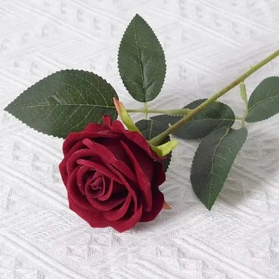 1/5/10 Stück Rosen Kunstblumen Rosenblume Zweig künstliche rote Rosen