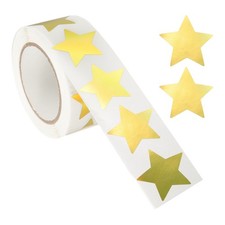 1" Star Stickers, 500 Pcs Self-Adhesive Metallic Foil Stars, Metallic Gold