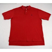 Vintage Polo Ralph Lauren Polo Shirt Size M 90s Vibrant Red Soft Cotton Made USA
