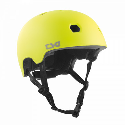 TSG Helm Meta Solid Colour Satin Acid Yellow JXXS/JXS Fahrradhelm Skaterhelm