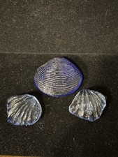 Glass Sea Shells Blue