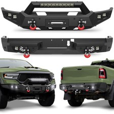 Fits Dodge Ram 1500 Trx 2021-2025 Front Rear Bumper With Winch Plateled Lights