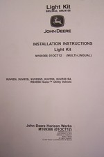 JOHN DEERE INSTALLATION INSTRUCTIONS FOR LIGHT KIT M169366