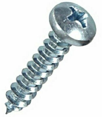 14 X 1-1/4 Phillips Pan Head Sheet Metal Screw Zinc Plated Type A 500 Pieces