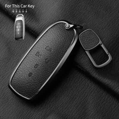 Metal Leather Car Key Case Cover For  Gac Aion Y Plus S V LX IA5 GS7 GS8 GM8 GS5