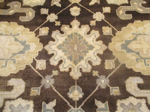 9x12 ALLOVER-PATTERN VEGETABLE-DYE HANDMADE-TURKISH-KNOTTED FINE WOOL RUG 580232 - Picture 11 of 12