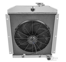 1949-1954 Chevrolet Truck All Aluminum 4 Row Kr Champion Radiator Fan Combo