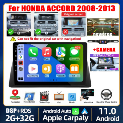 2+32G For Honda Accord 2008-2013 Android 11 Car Stereo CarPlay Radio WiFi GPS