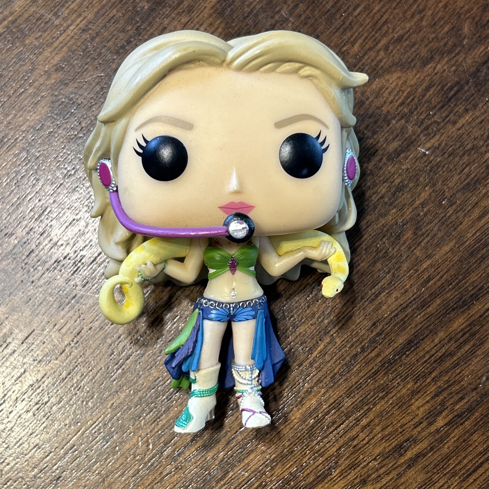 Figura De Vinilo Funko Pop Rocks Britney Spears 98 Esclavo 4 U Conjunto Serpiente Sin Caja