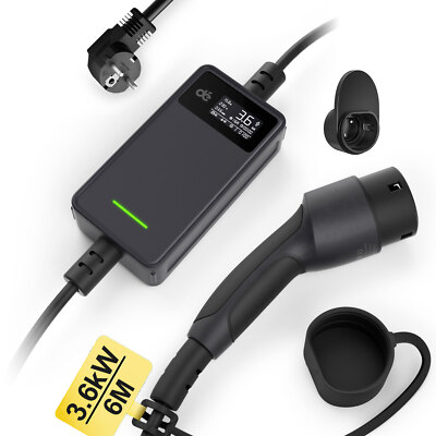 Typ 2 Ladekabel Schuko 3,7kW, Hybrid Tragbare EV Ladestation 16A 6M 1 Phasig dé
