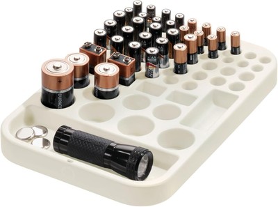 iDesign Recycled Plastic Divided Organizer, Battery Insert 