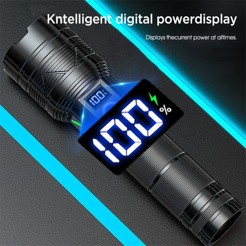 900000 Lumens LED Flashlight Rechargeable Waterproof Searchlight Handheld Light - Picture 8 of 15
