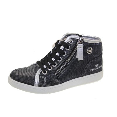 TOM TAILOR Mädchen High-Top-Sneaker 772712 black-silber Gr.33-40