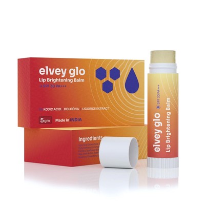Elvey Essentials Glo1% Kojic Acid Brightening Lip Balm SPF 30 PA+++Dark lips 5gm