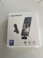 Wireless Microphone Audio Video Recording Mini Mic for iPhone Android SEALED